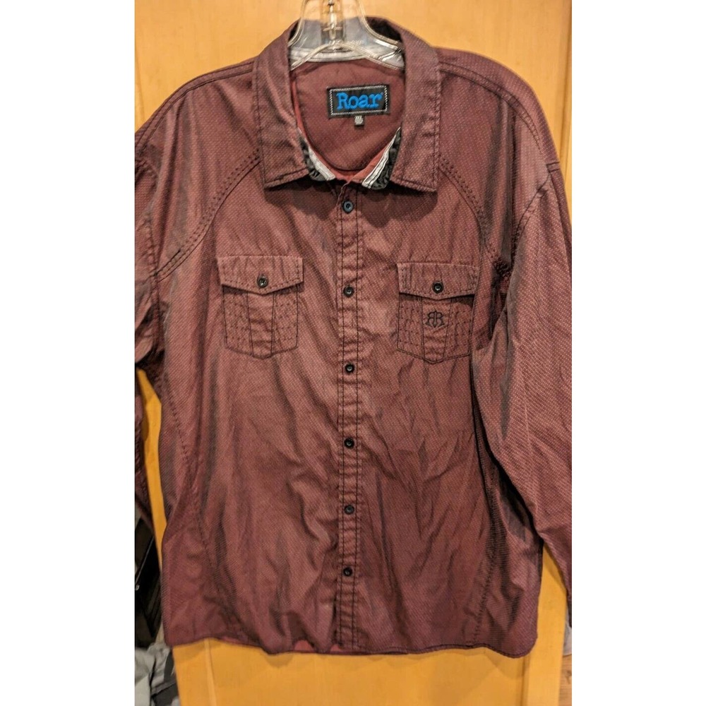 Roar Strength Shirt‎ Mens Large 3XL Long Sleeve Button Up Foundation